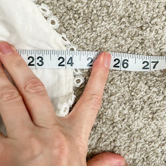 By Anthropologie V-Neck Lace Swing Top Coquette Dainty Crochet Lace, Size XS - Picture 10 of 10